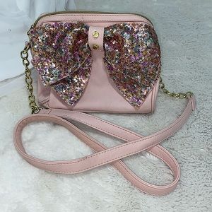Betsey Johnson blush bow purse